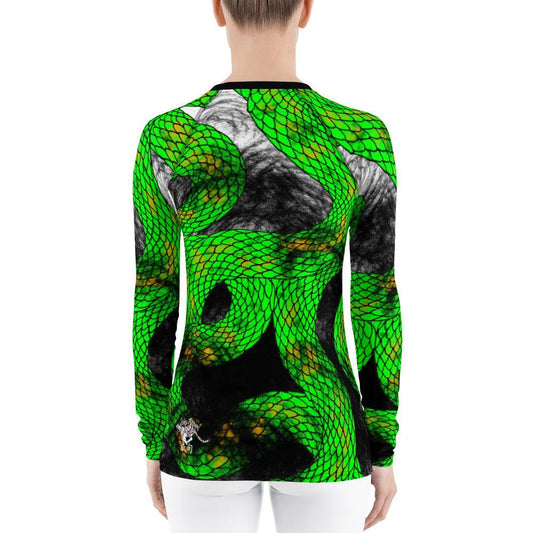 Lime Green Imperial Dragon Women's Long Sleeve Rash Guard - Rocky Mountain Dragons LLC