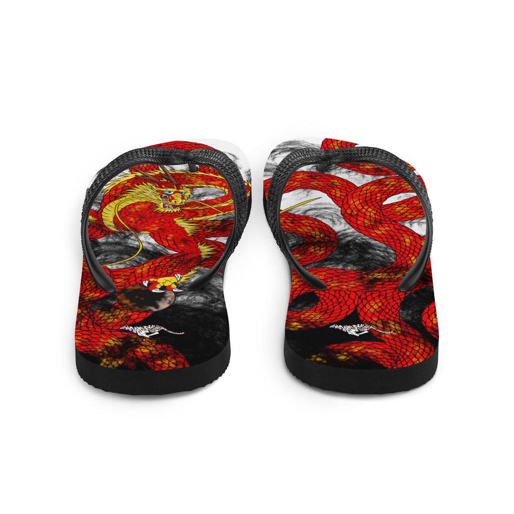 Red Imperial Dragon Flip-Flops - Rocky Mountain Dragons LLC