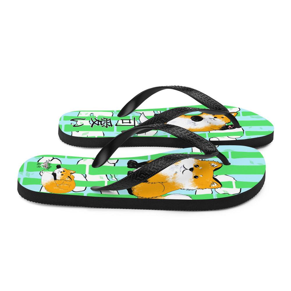 Kawaii Fox Flip-Flops - Rocky Mountain Dragons LLC