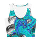 Teal Imperial Dragon Crop Top - Rocky Mountain Dragons LLC