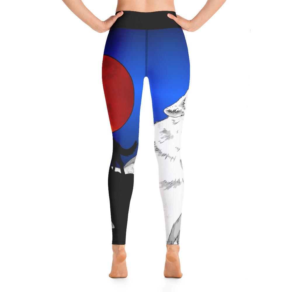 Howling Wolf Yoga Leggings - Rocky Mountain Dragons LLC