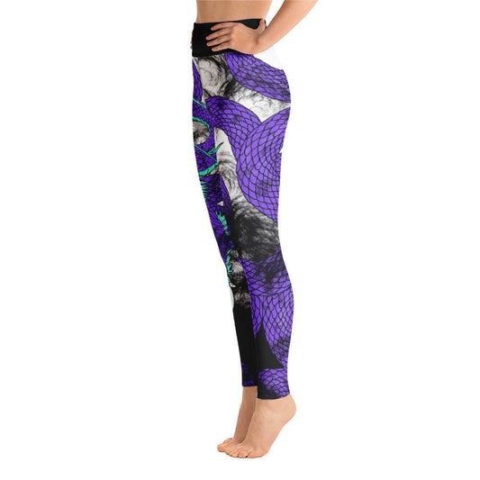 Purple Imperial Dragon Yoga Leggings - Rocky Mountain Dragons LLC