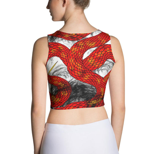 Red Imperial Dragon Crop Top - Rocky Mountain Dragons LLC