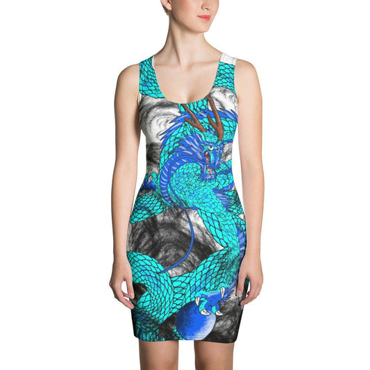 Teal Imperial Dragon Dress - Rocky Mountain Dragons LLC