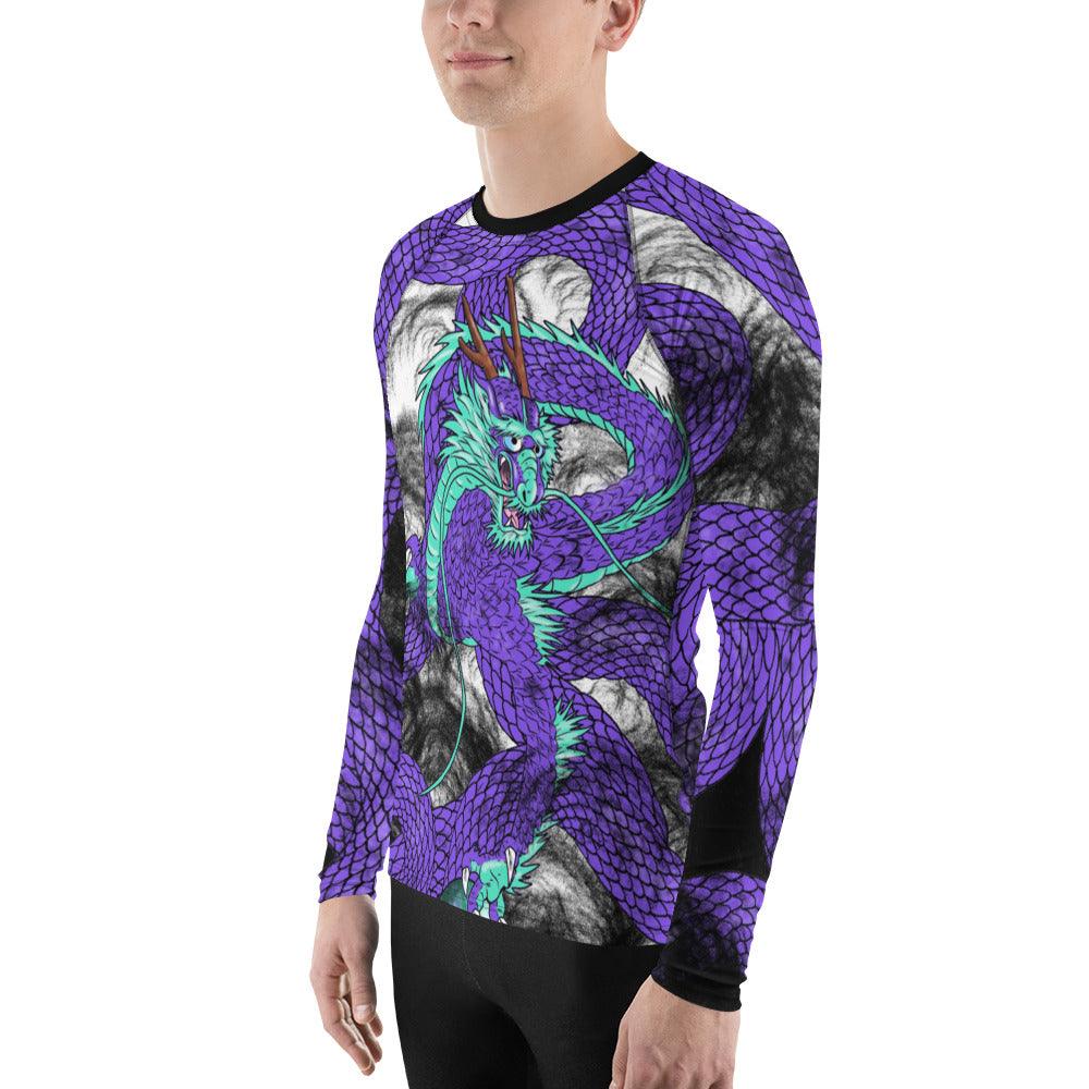 Purple Imperial Dragon Men's Long Sleeve Rash Guard - Rocky Mountain Dragons LLC
