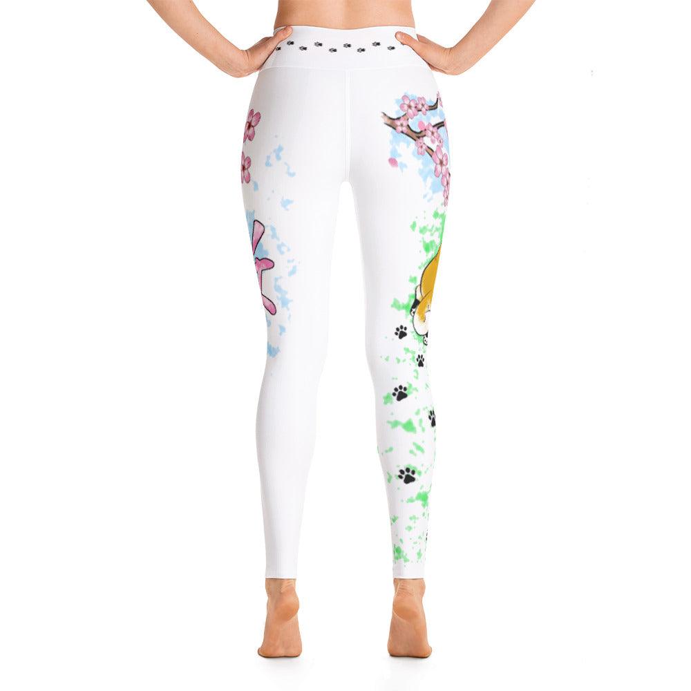 Shiba Inu Sakura Yoga Leggings - Rocky Mountain Dragons LLC