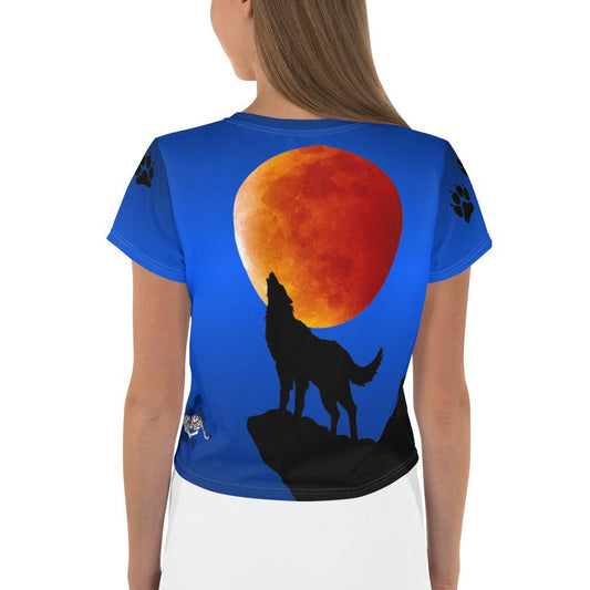 Howling Wolf Crop Tee - Rocky Mountain Dragons LLC